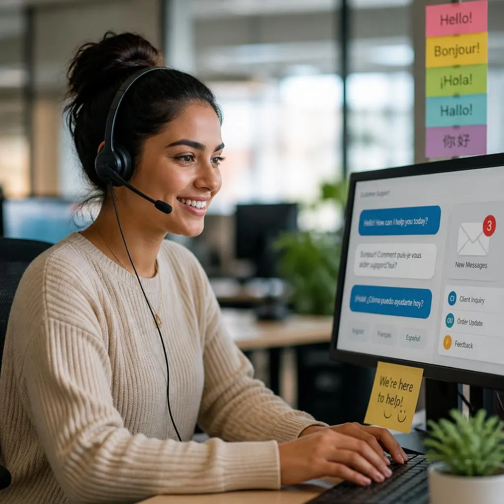 Multilingual customer care for e-commerce end customers
